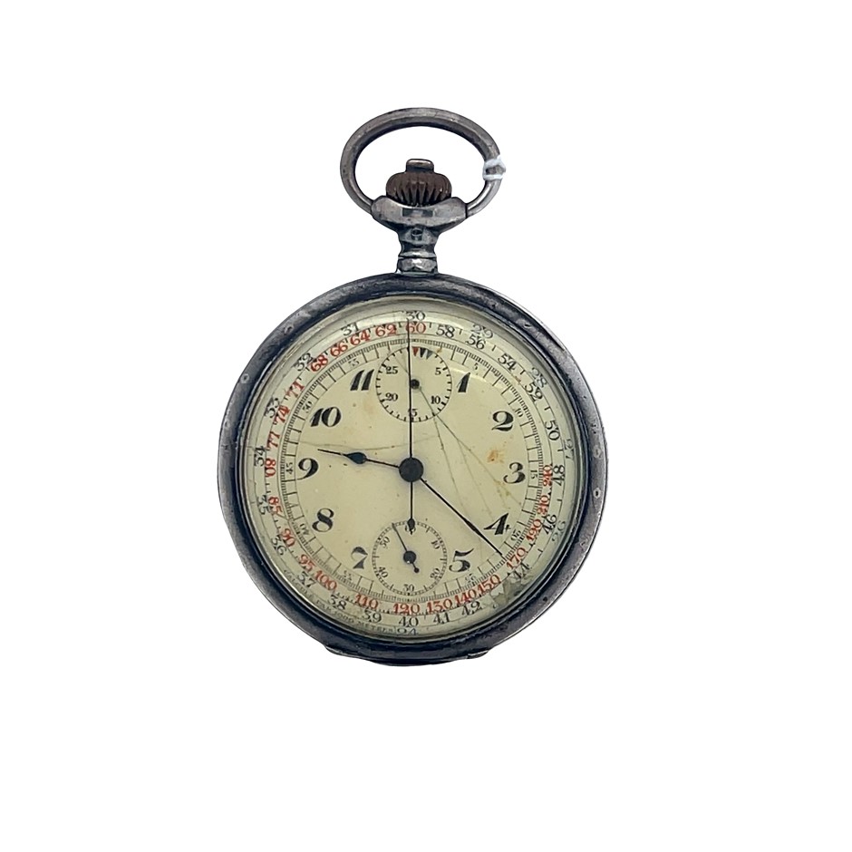 Vintage Silver Mechanical Pocket Watch