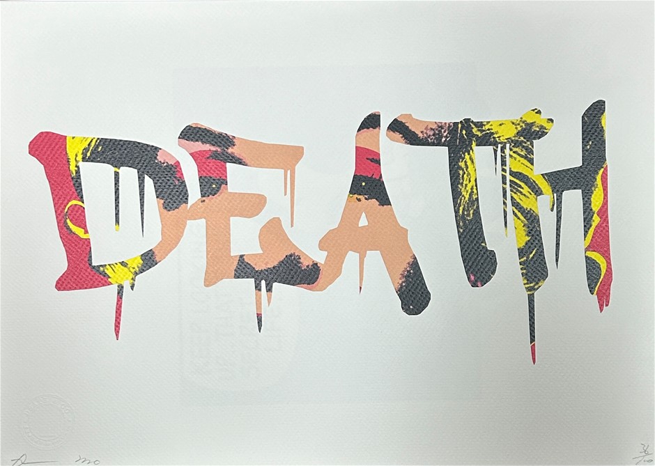 Death NYC Signed Street Art Print "DEATH" Limited Edition