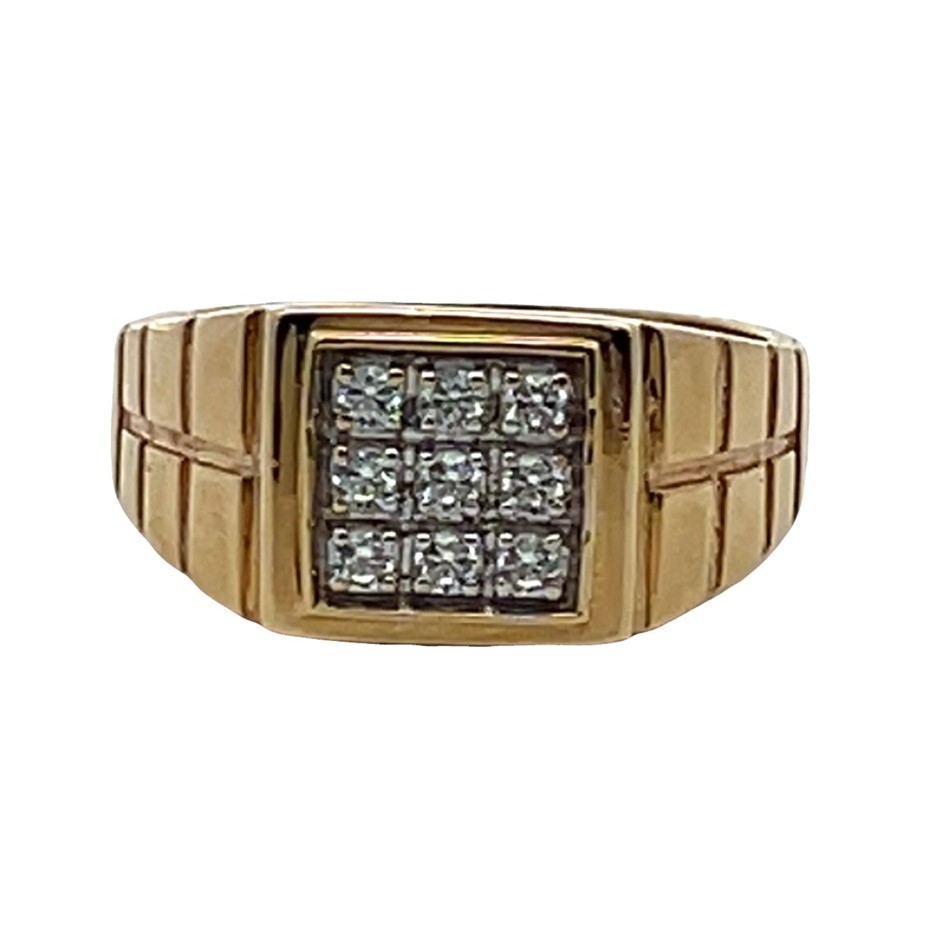 9ct Yellow Gold Cubic Zirconia Ring