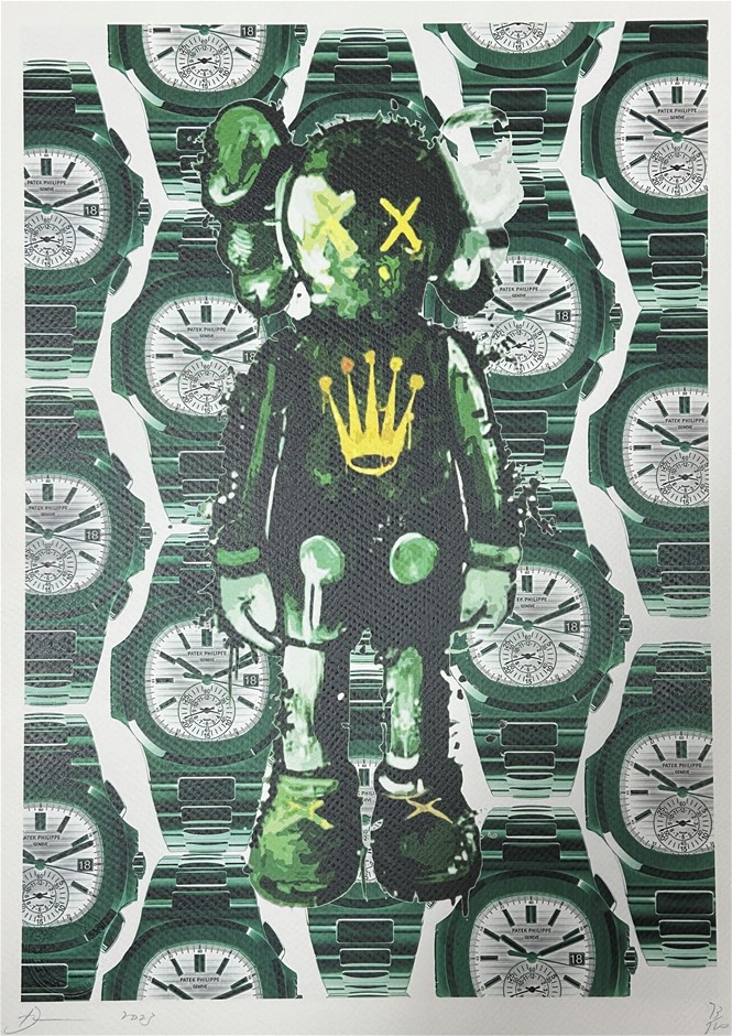 Death NYC Signed Street Art Print "KAWS/PATEK" Limited Edition