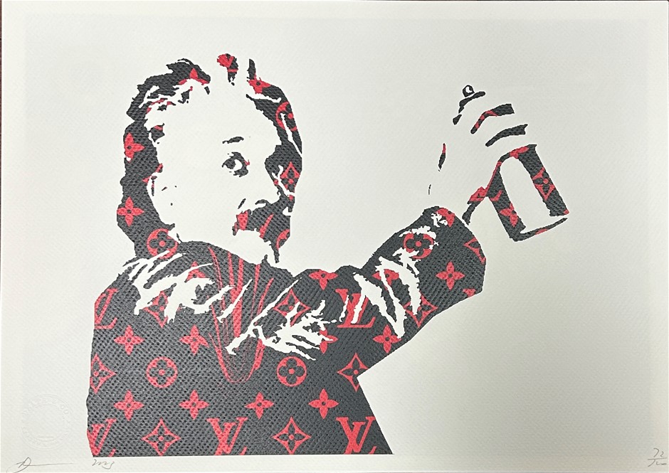 Death NYC Signed Street Art Print "EINSTIEN/LV STYLE" Limited Edition