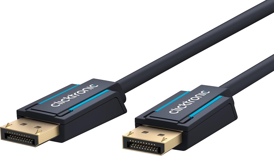 Clicktronic UHD 4K 60 Hz Male to Male 1.2 Display Port, Black, 7.5 Metre Le