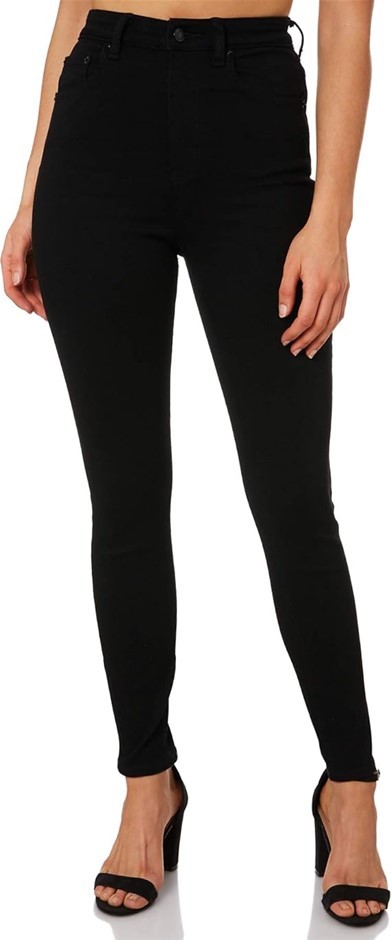 LEE Women's High Licks Crop Skinny Jeans, Size 6R, Black (LZ5), 656684. RRP