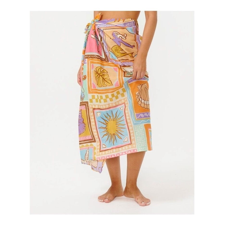 RIP CURL Women's Summer Pareo Cover-up, D(L: 1800mm W:970mm), Lilac. RRP: $