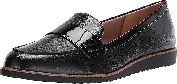 LIFESTRIDE Women's Zee Loafer, Black Polish Gator, US 11 / UK 9 / EU 42 / 2