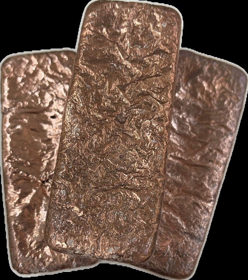 1 Kilo of Australian Copper rectangle Bar x 3