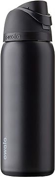 OWALA FreeSip Insulated Stainless Steel Water Bottle with Straw for Sports