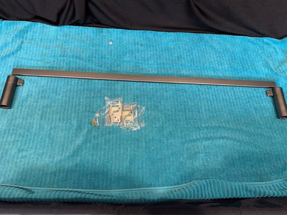 New in Box Dorf Single 800mm Towel Rail, Gun Metal Gray - Qty 2