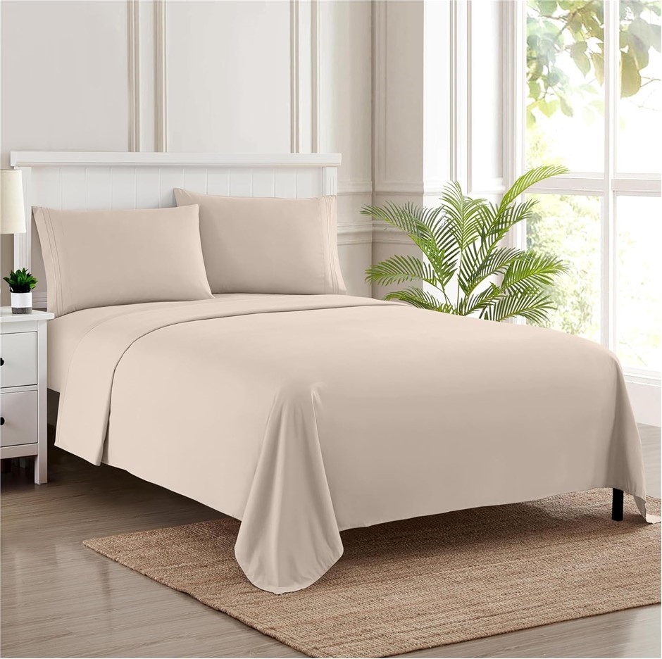 SWEET HOME COLLECTION 1800 Thread Count Egyptian Quality 4 Piece Deep Pocke