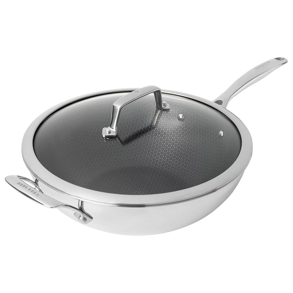 HENCKELS Paradigm Non-Stick Wok w/ Lid, 30cm. NB: Minor use, not in origina