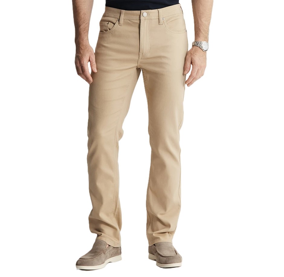 JACHS Men's 5-Pocket Stretch Pants, Size 38x30, Tan.