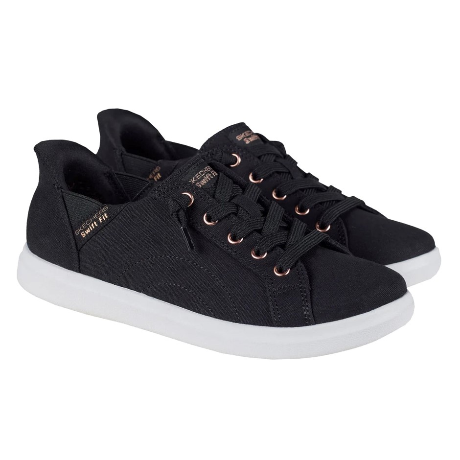 SKECHERS Women's Bob's Swift Fit Shoes, Size US8.5, Black (BLK), 179228CS.