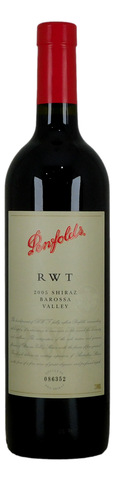 Penfolds `RWT` Shiraz 2005 (1 x 750mL), Barossa, SA.