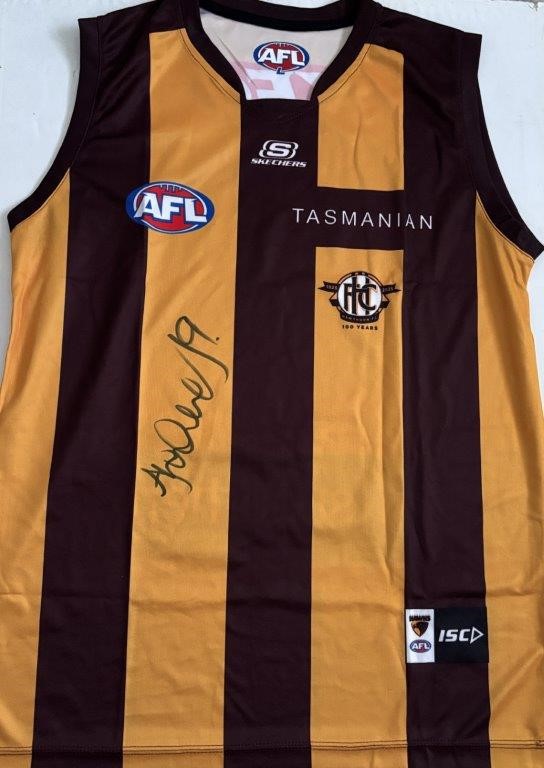 SHANE CRAWFORD SIGNED HAWKS GUERNSEY