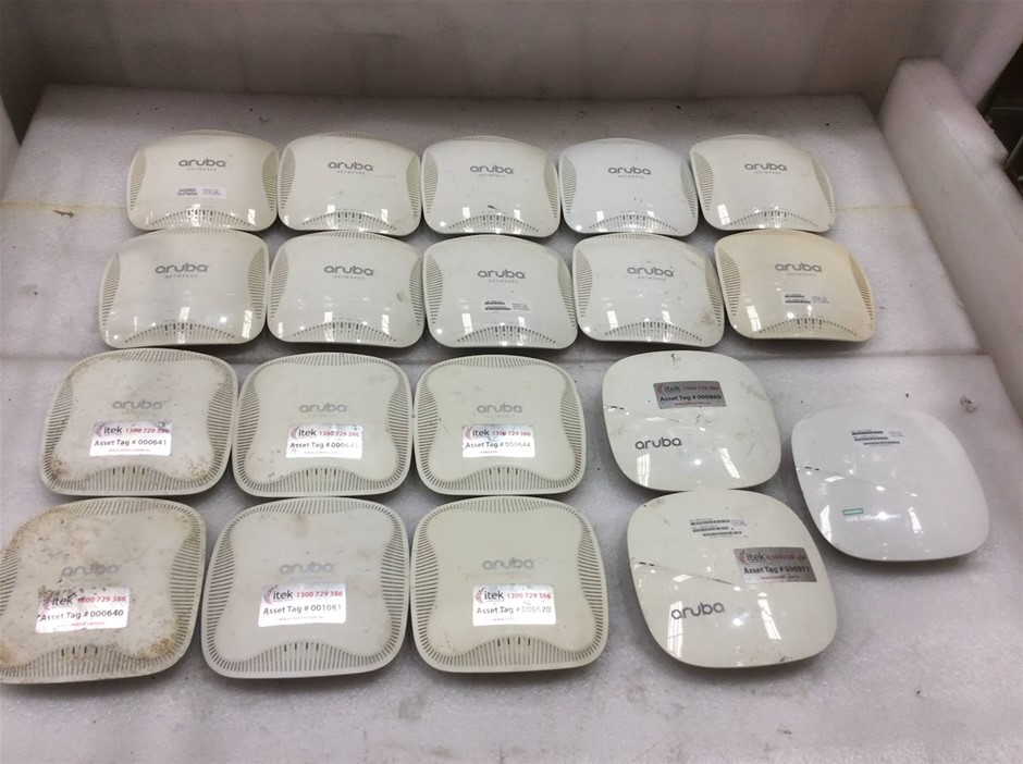Aruba APIN0205 Wireless Access Point + Aruba APIN0103& APIN0207 (Lot of 19)