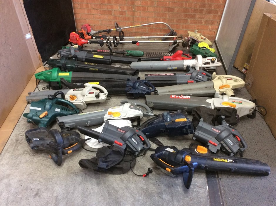 Assorted Leaf Blowers And Garden Power Tools