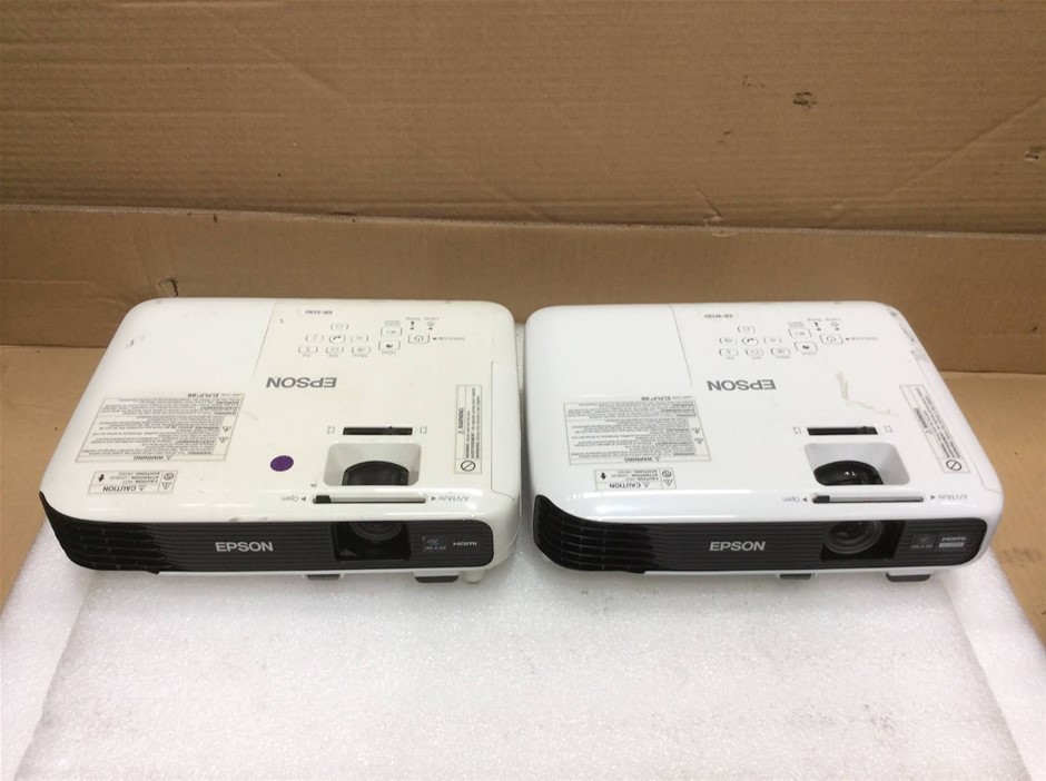 Epson EB-W130 and EB-S130 Projectors (Lot of 2)