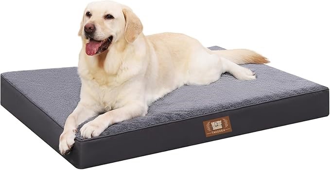 Tarodea Waterproof Dog Bed Large Size Dog Orthopedic Dog Beds for Crate wit