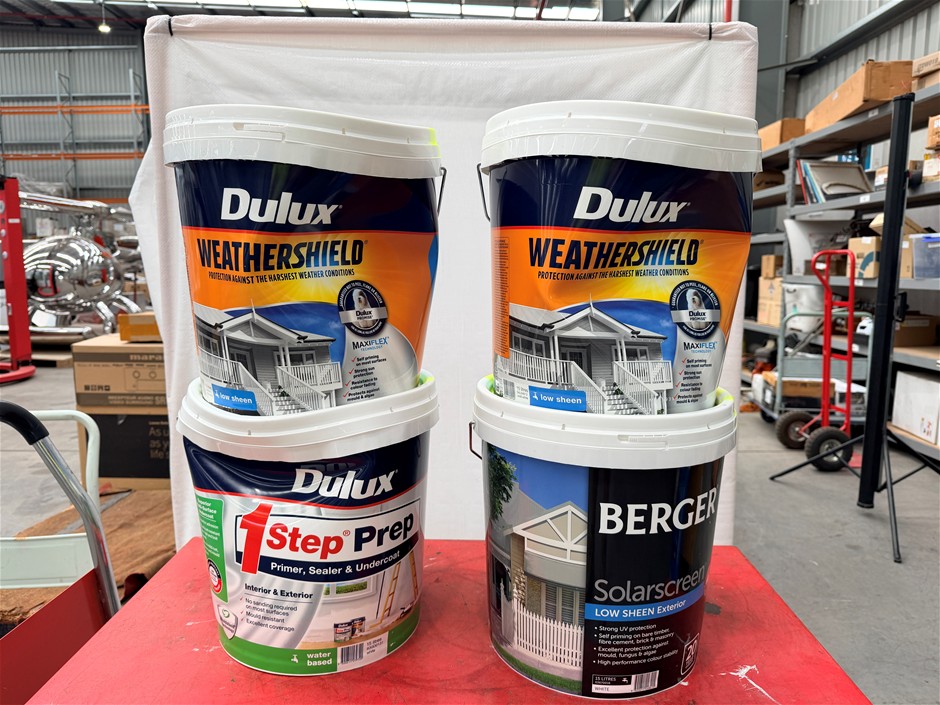 Assorted 15Lt Tins of Paint x 4