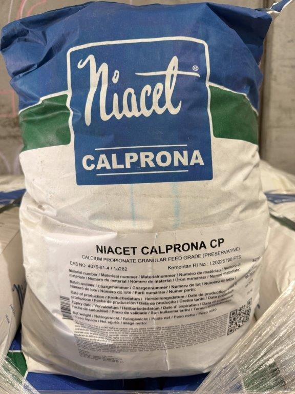 Approx. 40 x DSM Nutritional Products Niacet Calprona CP 25kg  bags