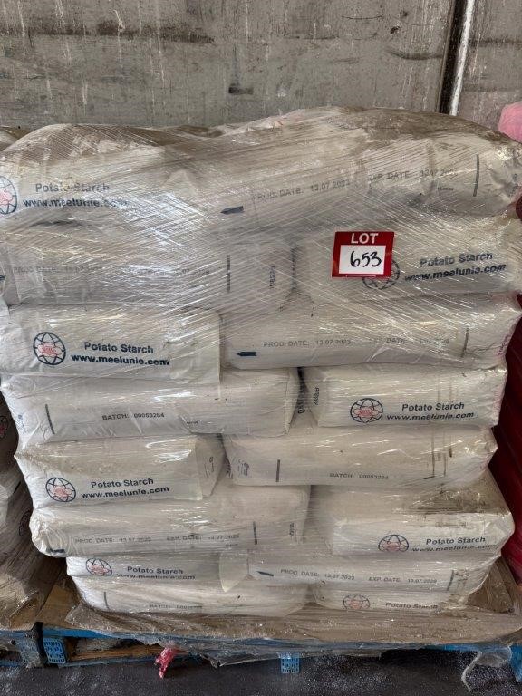 Approx. 32 x MEELUNIE World Flower Potato Starch 25kg bags