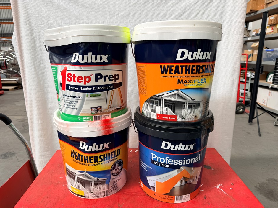 Assorted 15Lt Tins of Paint x 4