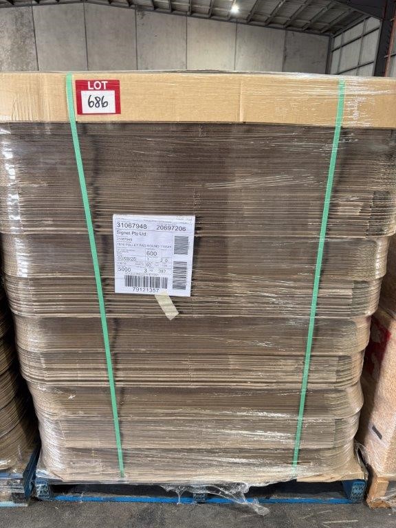 Approx. 600 x SIGNET PTY LTD Cardboard 1816 Pallet Pad