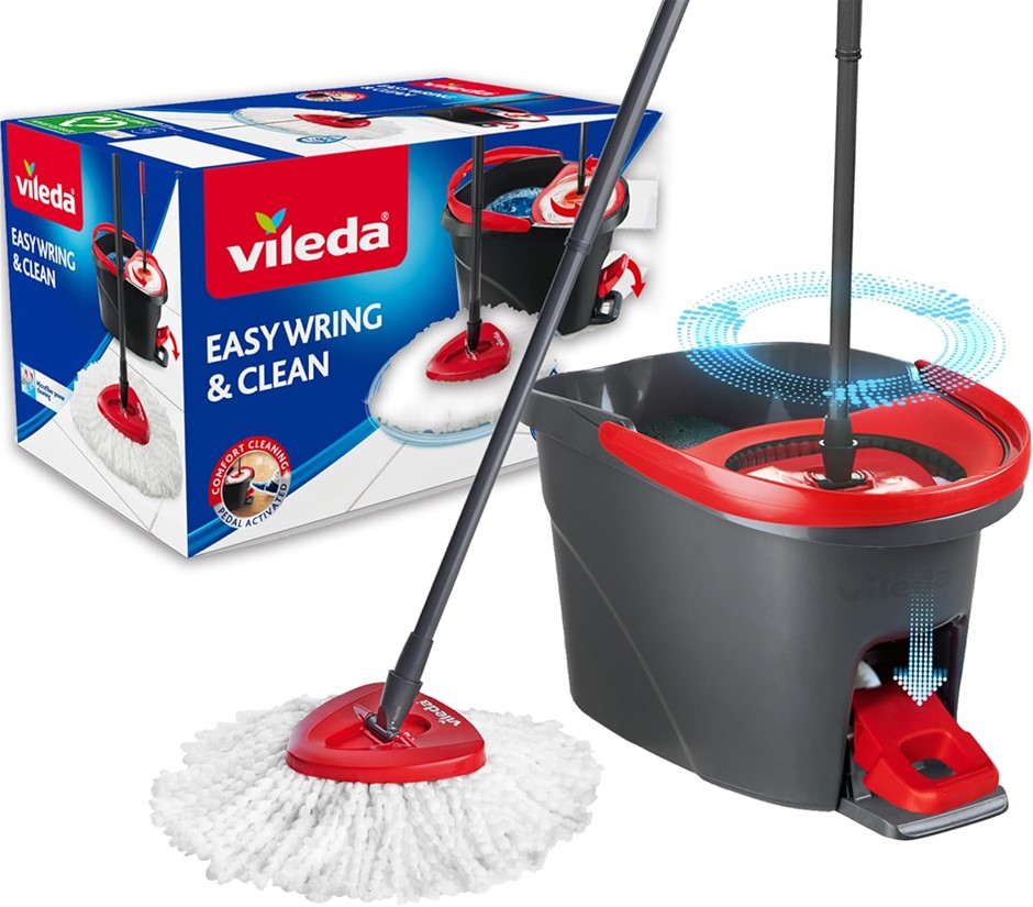 2 x Assorted VILEDA Cleaning Mop Products, Comprising: 1 x Easy Wring & Cle