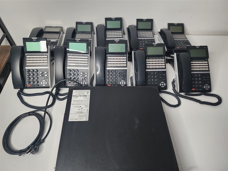 NEC SV9100 Business Phone System and 10 Desk Phones
