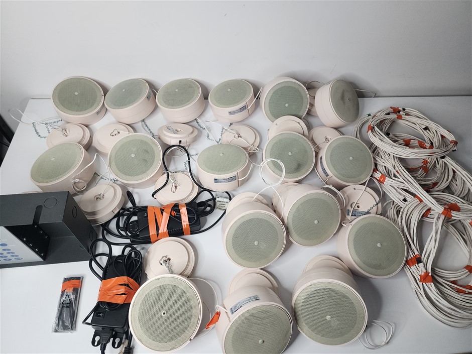 LogiSon Sound Generator and 17 x Logison Acoustic Network Loudspeakers