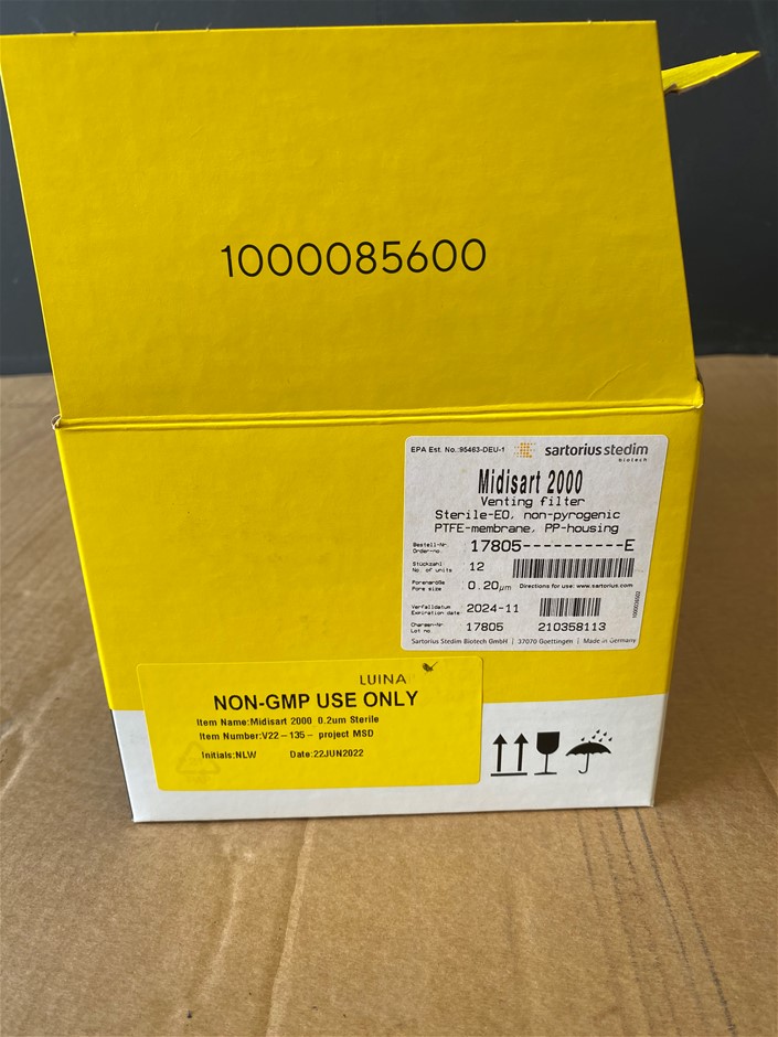 Midisart 2000 Venting Filter, Sterile-EO, non-pyrogenic, PTFE-membrane,