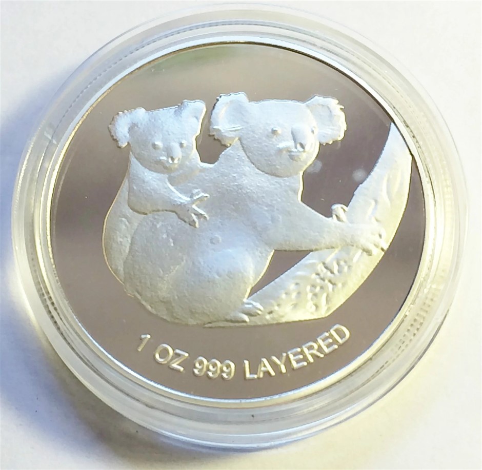 1 OZ 2011 Koala/Australia Coin Finished in 999 Fine Silver in Capsule