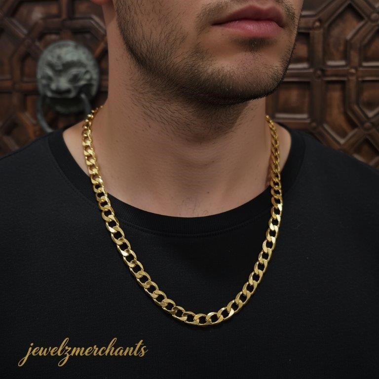 22K/Italy Gold Filled Cuban Chain-(Stamped 22K/Italy)-Warranty Quality-55cm