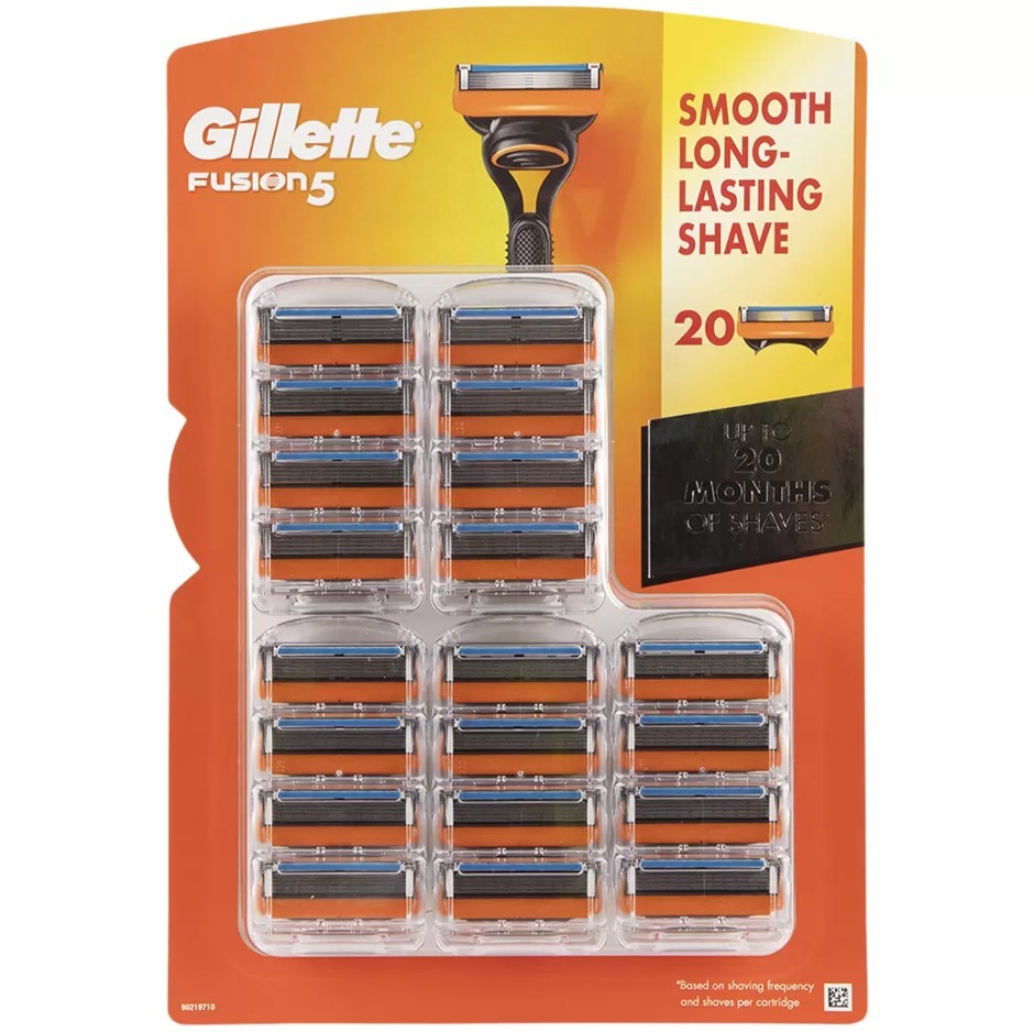 GILETTE Fusion 5 Manual Cartridges, Pack of 20pc. N.B: Damaged packaging.