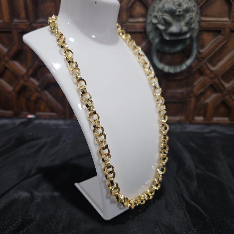 18k Italy Stamped Yellow Gold Filled Chain-Quality Guarantee-60cm