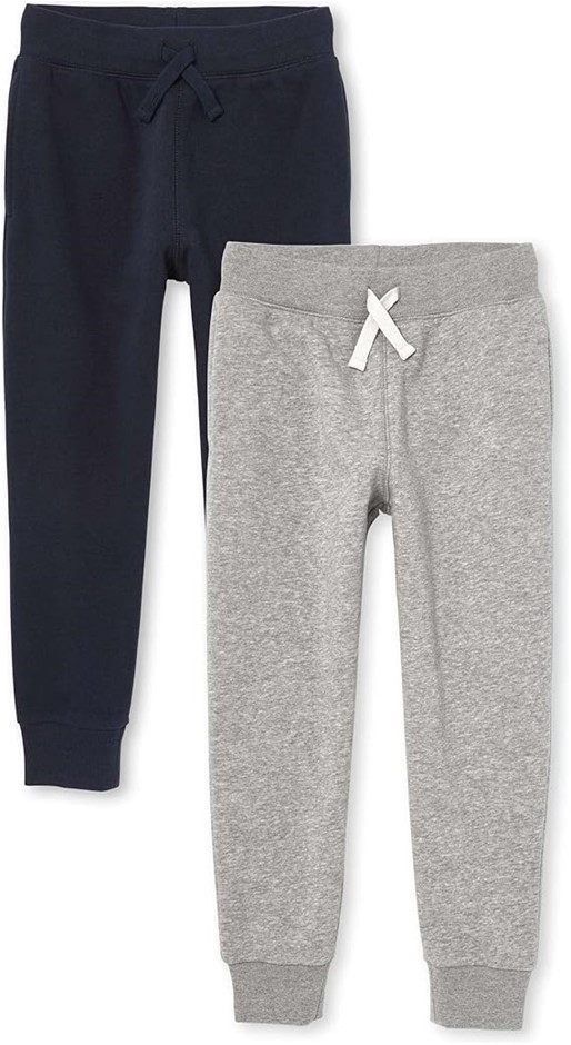 2-Pack THE CHILDREN'S PLACE Boys' Active Fleece Jogger Pants, Size XL (14),