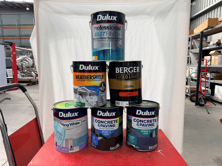 Assorted 10Lt Tins of Paint x 6