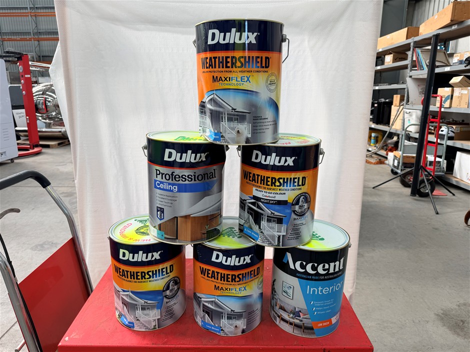 Assorted 10Lt Tins of Paint x 6