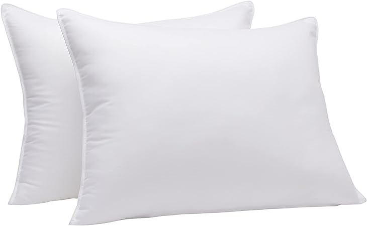 AMAZON BASICS Down-Alternative Pillows, Soft Density for Stomach/ Back Slee