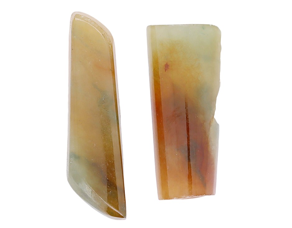 6.68 Carats Orange-Green Jade
