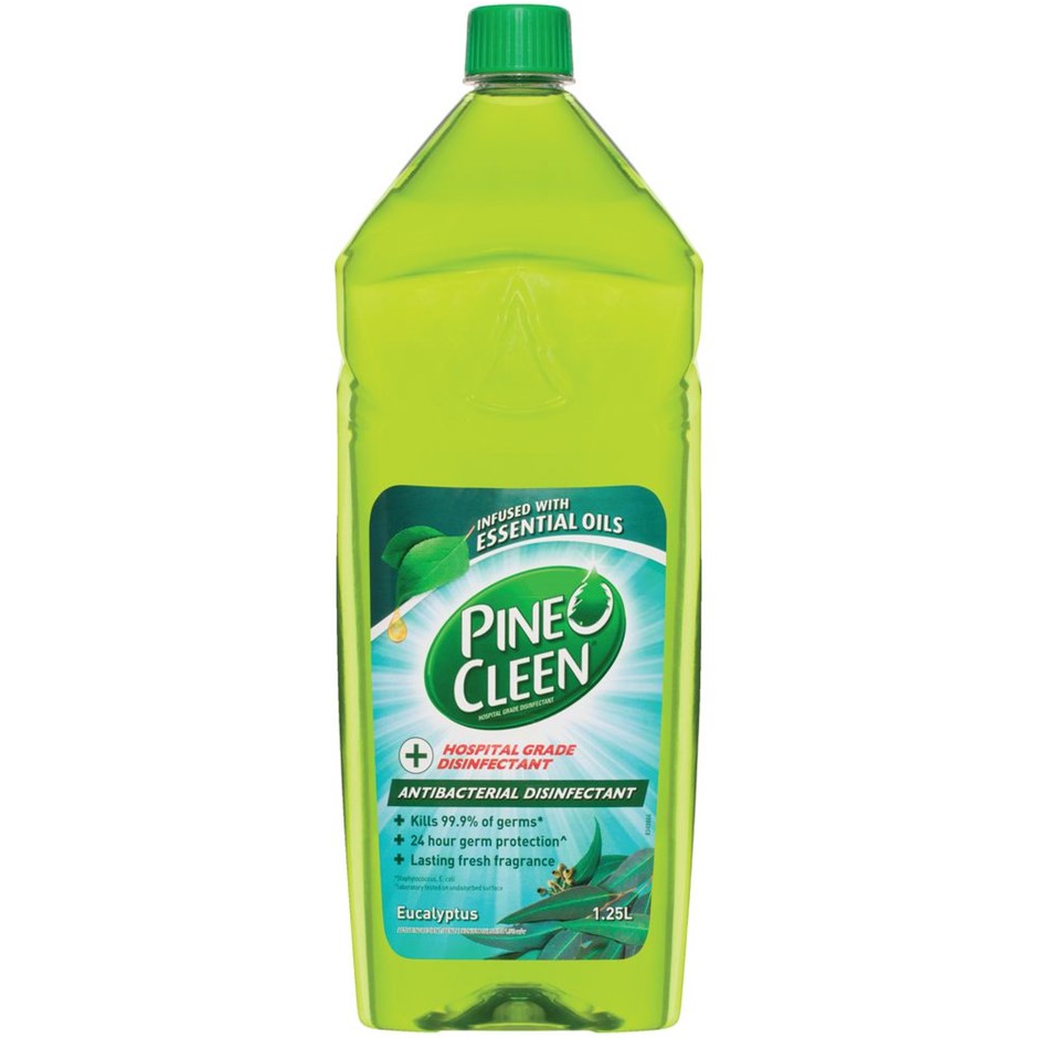 4 x PINE O CLEEN Antibacterial Disinfectant, Eucalyptus, 1.25L. NB: 1x is s