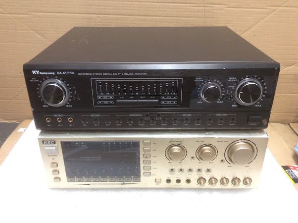 Kumyoung Recording Stereo Karaoke Amplifier & KEC KTV Amplifier (Lot of 2)