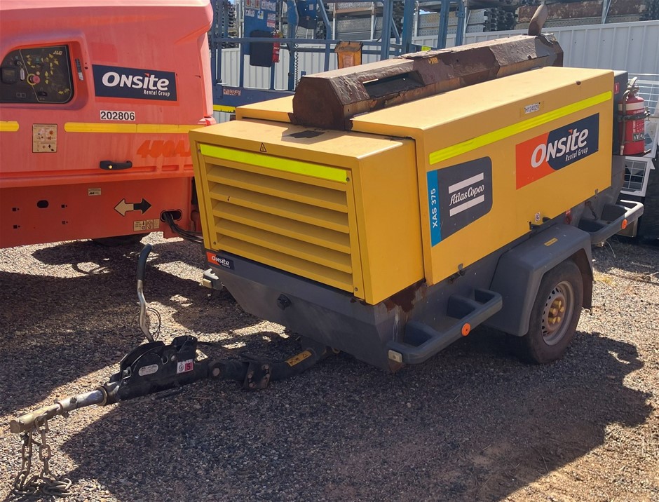 2023 AtlasCopco XAS375 Compressor -400cfm - Diesel - AfterCooled -Gladstone