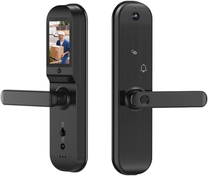 KOGAN SmarterHome™ Wi-Fi Fingerprint Video Smart Lock with Monitor.