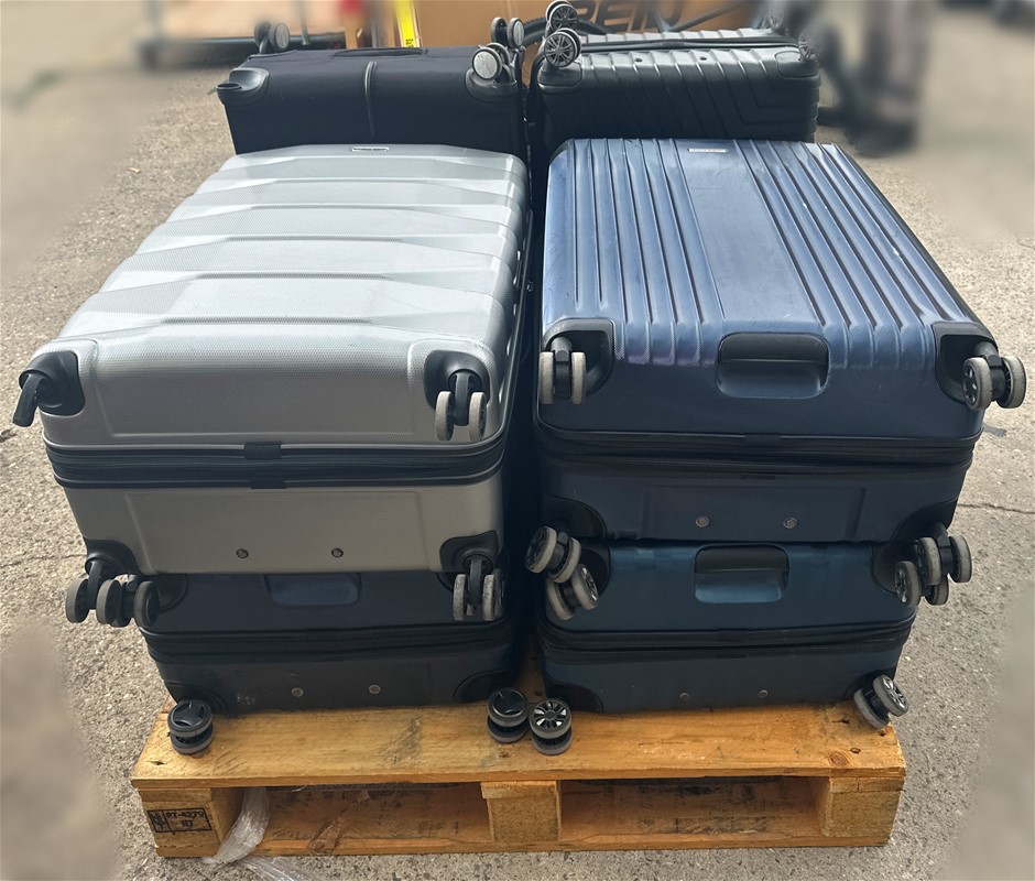 6 x LARGE Suitcase Assorted Travel Luggages: Ricardo, Samsonite, Tosca, etc