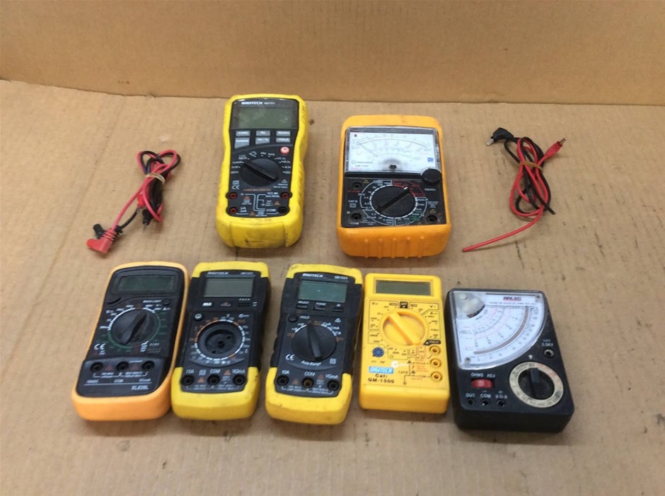 Assorted Digital And Analog Multimeters (Lot of 7)