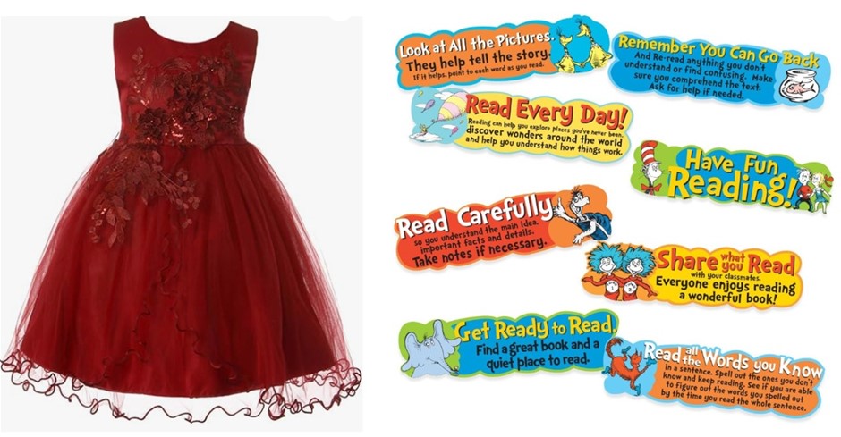 BUNDLE of 3: LENEFU Girl's Special Occasion Dress (Satin Bodice, Tulle Skir