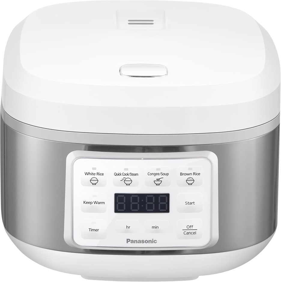 PANASONIC Rice Cooker 8 Cup, LED Display, Touch Control, Non-Stick Pot, Qui