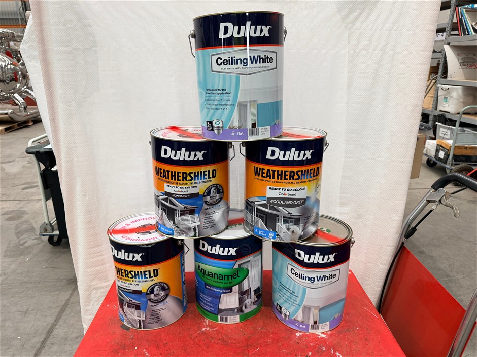 Assorted 10Lt Tins of Paint x 6