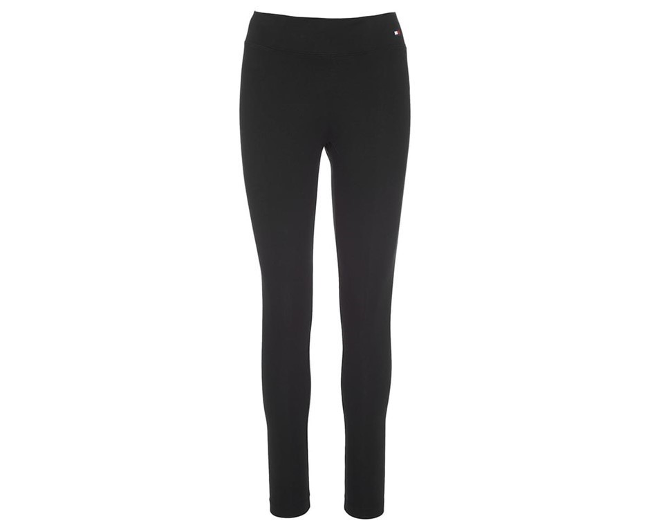 TOMMY HILFIGER Women's Simona Legging, Size S, 56% Cotton, Jet Black (001),